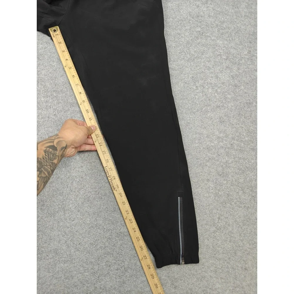 Lululemon Pants Mens Medium Black Woven Track Reflective Zip Pockets Joggers